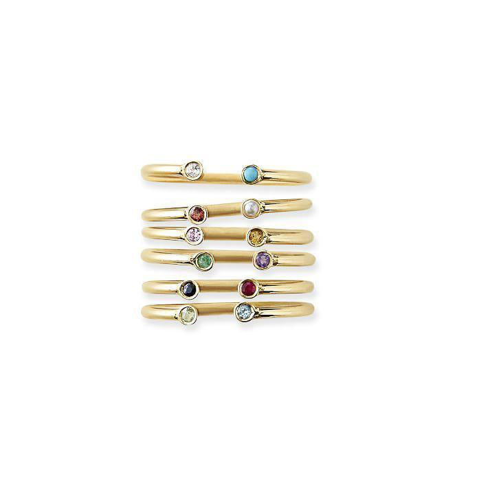 Birthstone Stacking Rings, Dual Birthstone Ring, outlet Choose Your Stones and Setting