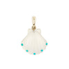 Turquoise and Quartz Scallop Shell Pendant - Turquoise and Quartz Scallop Shell Pendant -- Ariel Gordon Jewelry