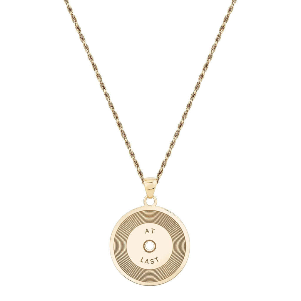 Solid Gold Record Pendant -- Ariel Gordon Jewelry