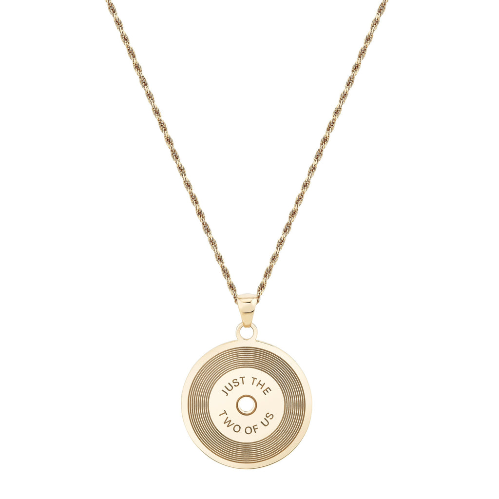 Solid Gold Record Pendant -- Ariel Gordon Jewelry