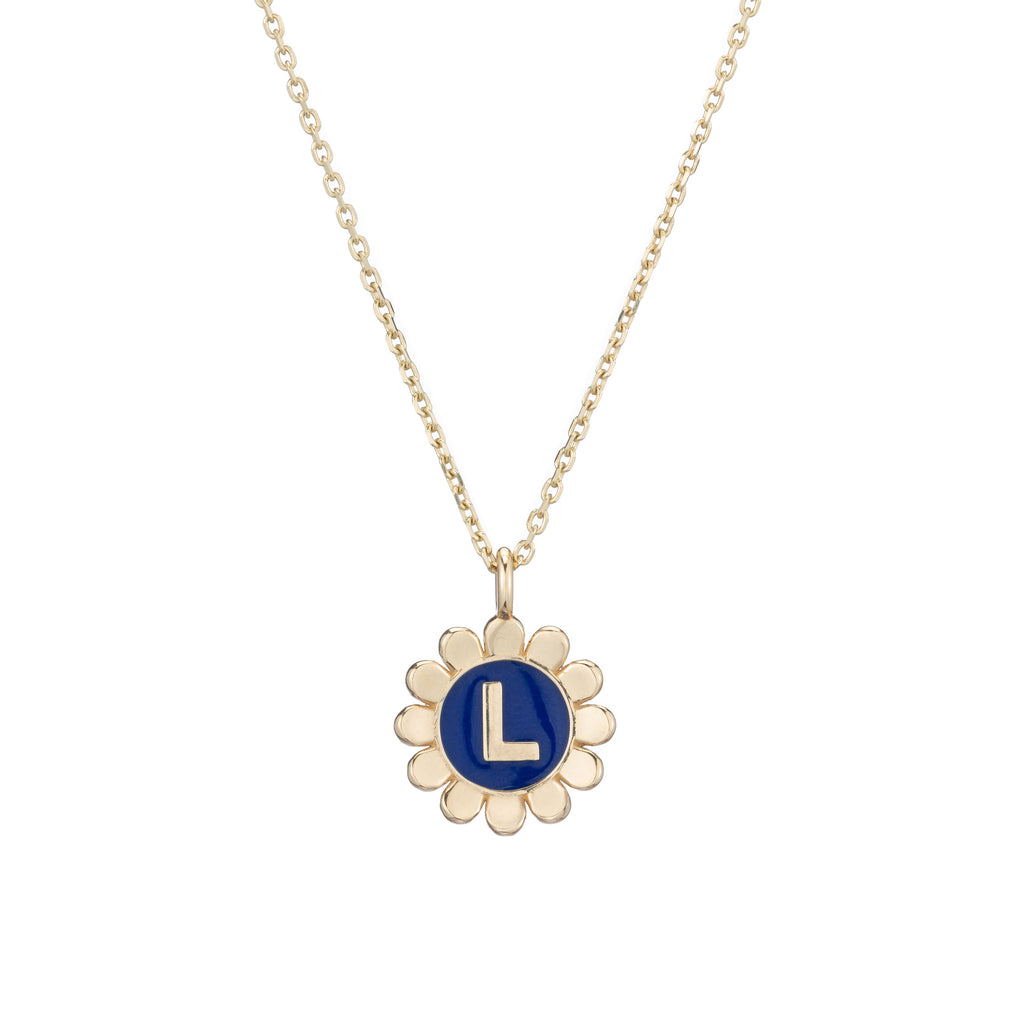 Ariel Gordon Small Circle Pendant Necklace in Yellow Gold/White Diamond | Women